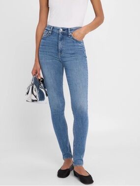 rag & bone Faded Light Blue High-Rise Skinny Jeans